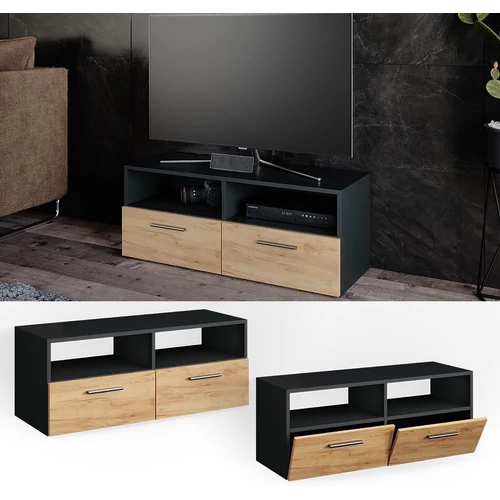 Vicco Diego TV állvány, 95 cm, antracit-tölgy