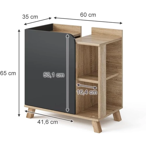 Vicco Karen mosdószekrény, 60 cm, sonoma / antracit