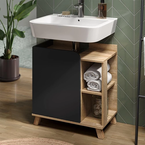 Vicco Karen mosdószekrény, 60 cm, sonoma / antracit