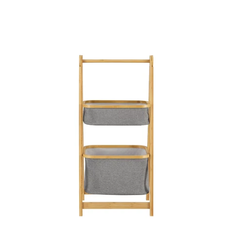 Bambusz létrapolc 2 tárolókosárral, 97 cm