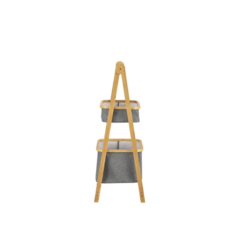 Bambusz létrapolc 2 tárolókosárral, 97 cm