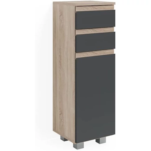 Vicco J-Shape midi szekrény, 95 cm, antracit-sonoma