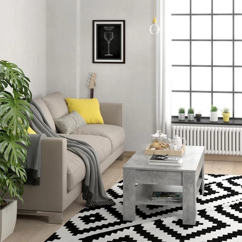 Vicco Milan – Praktikus dohányzóasztal beépített fiókkal, 92 cm