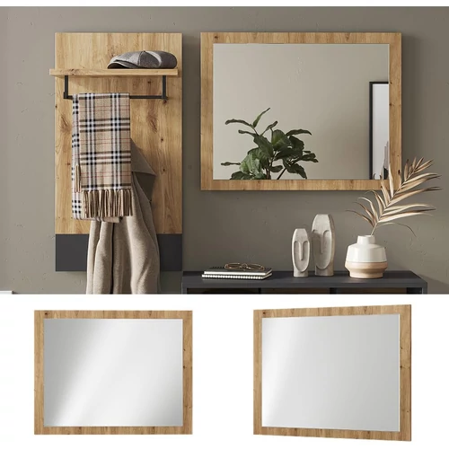 Vicco Selena – Tölgy dekor falitükör, 70 × 55 cm