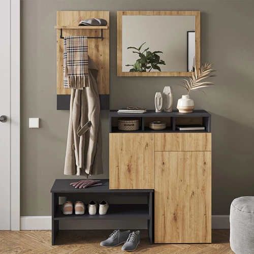 Vicco Selena – Tölgy dekor falitükör, 70 × 55 cm