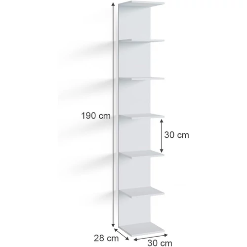 Vicco Paolo fali polc szett, 2 db, fehér, 190 cm 