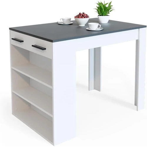Vicco Repose bárasztal / étkezőasztal, 100 cm, fehér - antracit