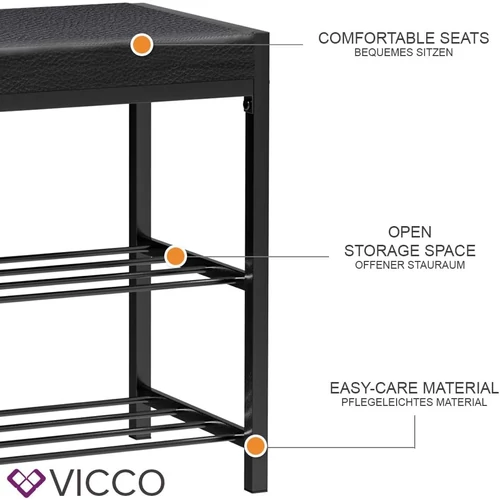 Vicco Borneo cipőpad, 80 cm, fekete