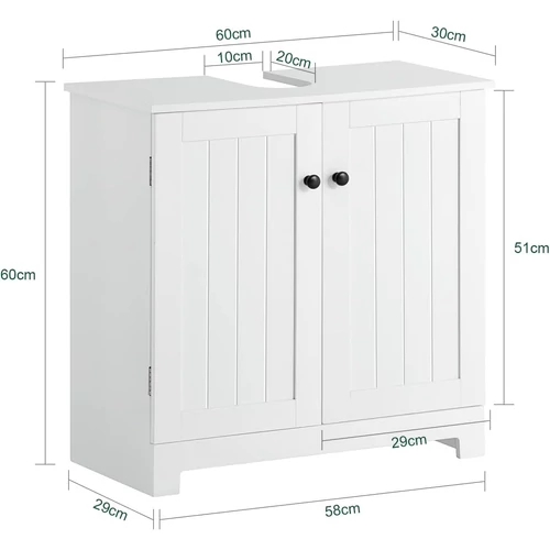 Sobuy mosdószekrény 60 cm, fehér