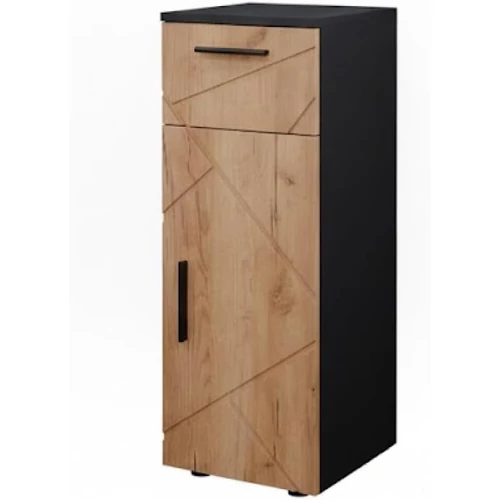 Vicco Irma mintás midi szekrény, 81 cm, antracit-tölgy
