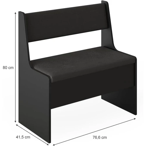 Vicco Roman konyhai pad, 77 cm, fekete