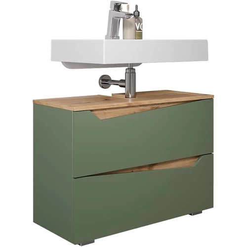 Vicco Marelle mosdószekrény–artisan tölgy/zöld, 80 cm