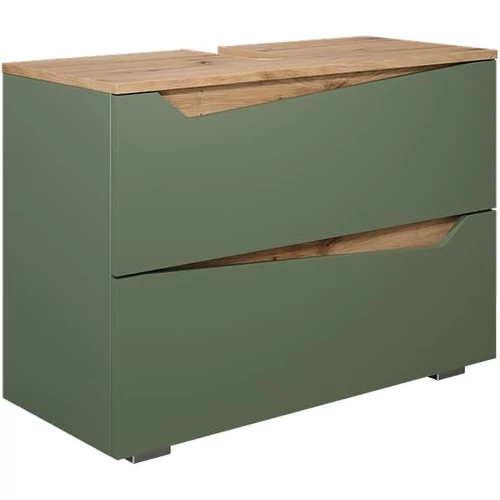 Vicco Marelle mosdószekrény–artisan tölgy/zöld, 80 cm