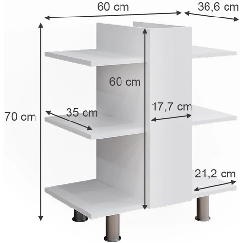 Vicco Fynn 60 cm mosdószekrény – fehér, nyitott polcokkal