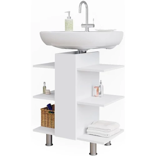 Vicco Fynn 60 cm mosdószekrény – fehér, nyitott polcokkal