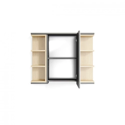 Vicco Aquis 1382 nyitott tükrös szekrény 80×64 cm, antracit-tölgy