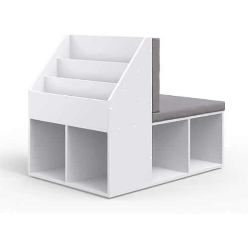 Vicco Onix 2719 gyerek könyvespolc ülőrésszel, fehér