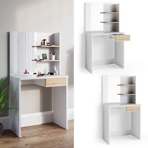 Vicco “Dekos” 2460 fésülködőasztal, 75 cm, fehér-sonoma