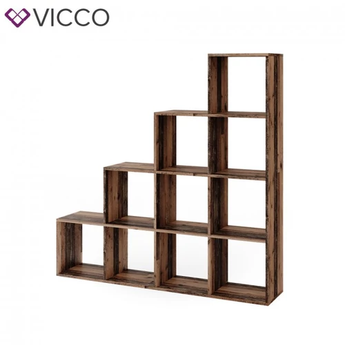 Lépcsős polc, old style, 142,5x140x29 cm, Vicco 4208 