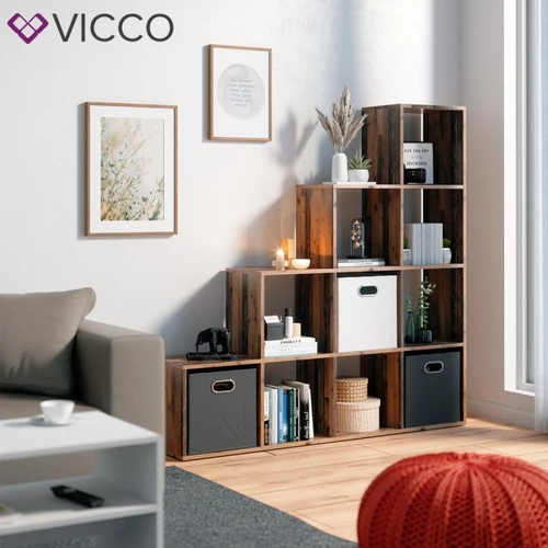 Lépcsős polc, old style, 142,5x140x29 cm, Vicco 4208 