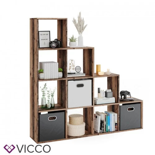 Lépcsős polc, old style, 142,5x140x29 cm, Vicco 4208 