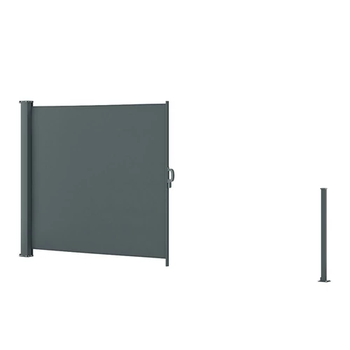 Kihúzható szélfogó, térelválasztó, oldalsó napellenző 100 x 300 cm, sötétszürke