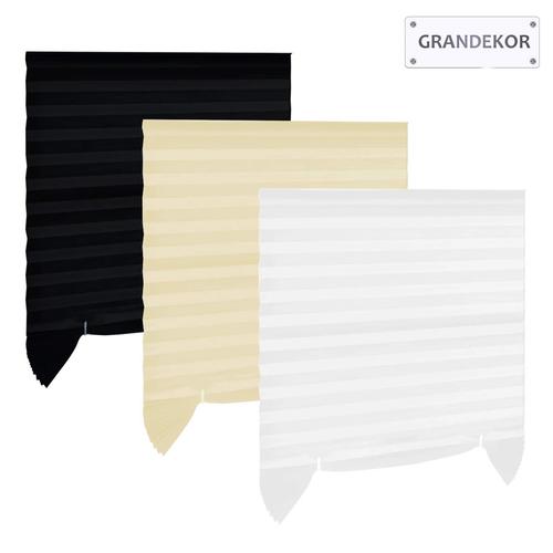 Grandekor 90 x 130 cm harmónika roló /pliszé függöny, fúrás nélkül, fekete