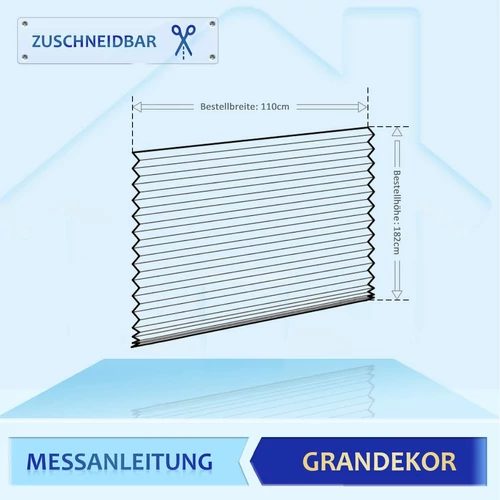 Grandekor 90 x 130 cm harmónika roló /pliszé függöny, fúrás nélkül, fekete