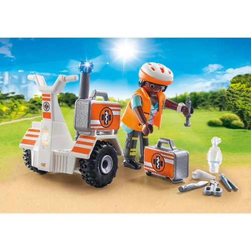 Playmobil 70052 - doktornő kétkerekű járgánnyal