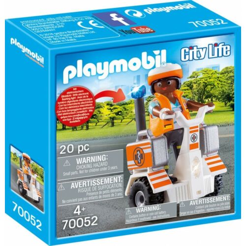 Playmobil 70052 - doktornő kétkerekű járgánnyal
