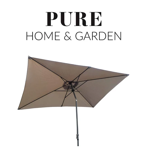 PURE HOME AND GARDEN TÉGLALAP ALAKÚ NAPERNYŐ, 200 X 300 CM, TAUPE