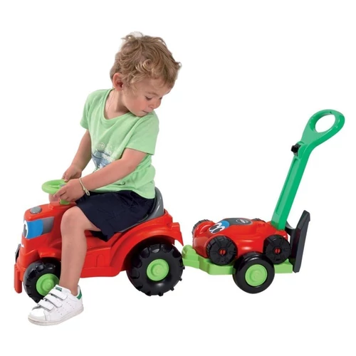 ECOIFFIER BÉBITAXI TRAKTOR PÓTKOCSIVAL, FŰNYÍRÓVAL