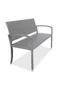 Casaria polyrattan kerti pad, szürke, 122 cm