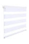 Woltu 120×150 cm sávos roló, dupla roló, zebra roló, fúrás nélkül, fehér