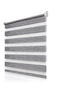 Woltu 100x150 cm sávos roló, dupla roló, zebra roló, fúrás nélkül, márványszürke