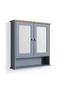 Vicco Bianco tükrös szekrény, 56x58x13 cm szürke/tölgy