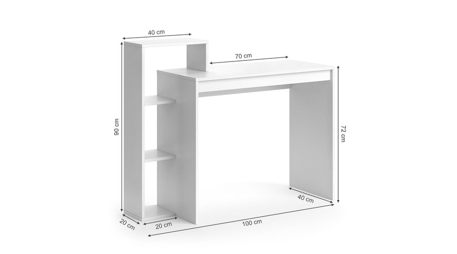 Vicco Bureau Colin 90x50cm Wit 30275